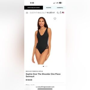 New with tags women one piece Sophie swimsuit Becca size small black